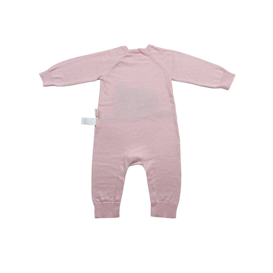 BABY PINK OWL PRINT PULL OVER PLAYSUIT