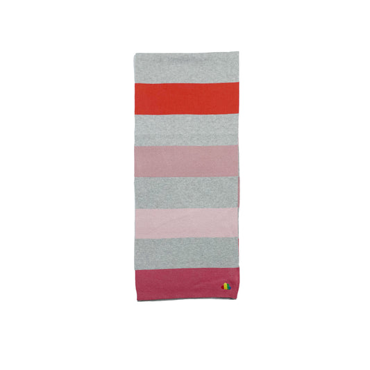 KIDS RED STRIPE SCARF