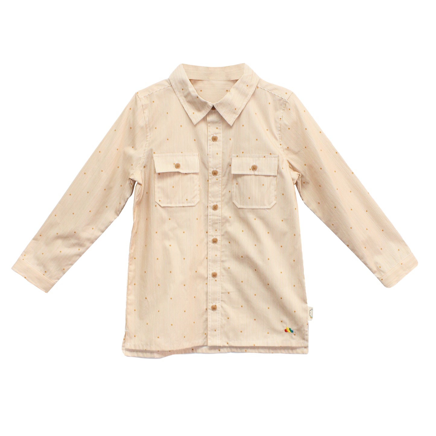 KIDS BROWN STRIPE LONG-SLEEVES SHIRTS