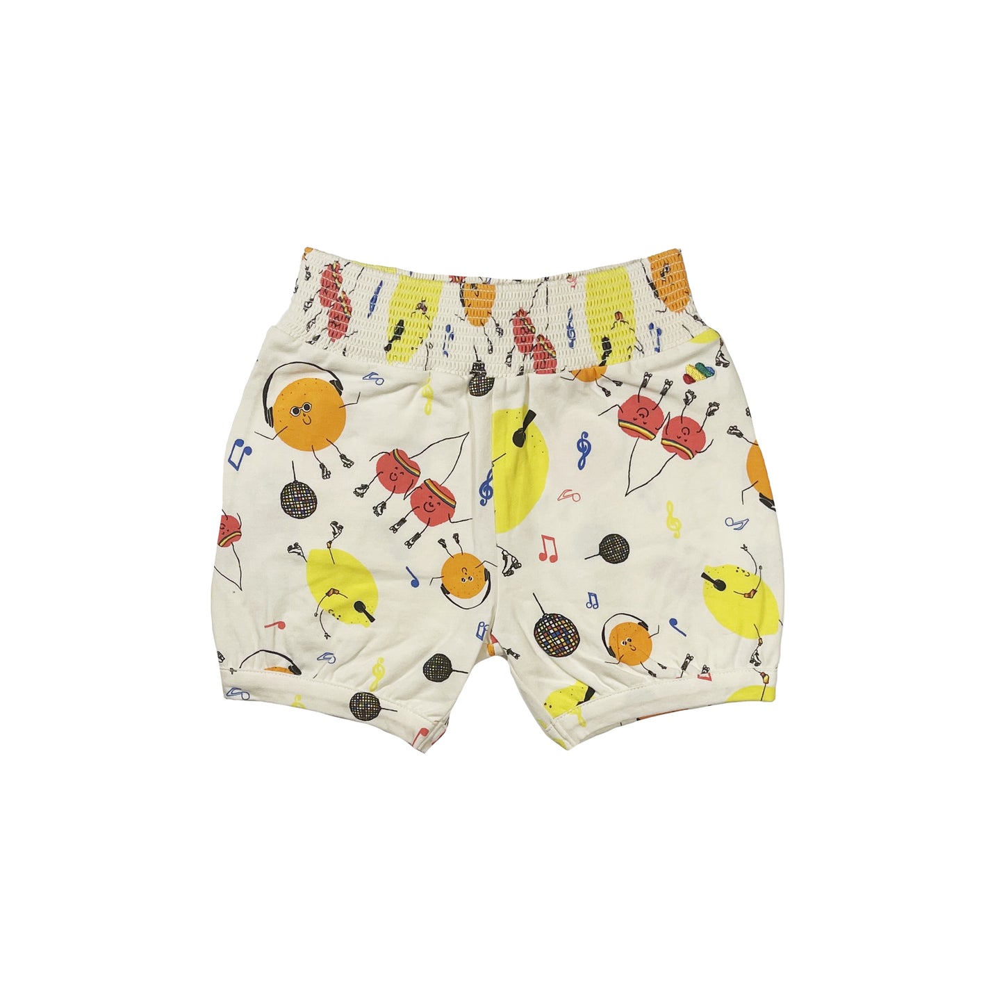 BABY FRUIT DISCO PRINT ELASTICATED WAIST SHORTS
