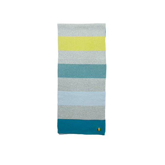 KIDS YELLOW BLUE STRIPE SCARF