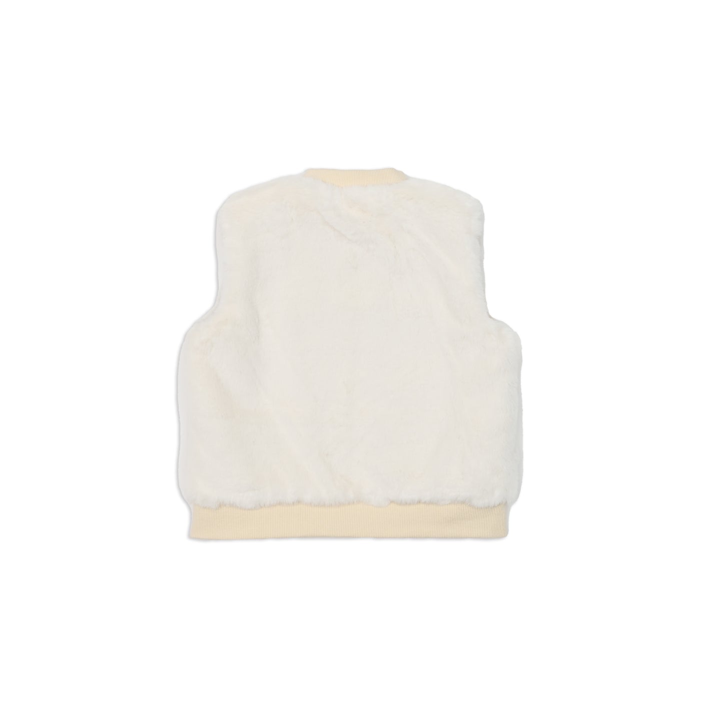 KIDS OWL PRINT FUR LINED ZIPPED GILET