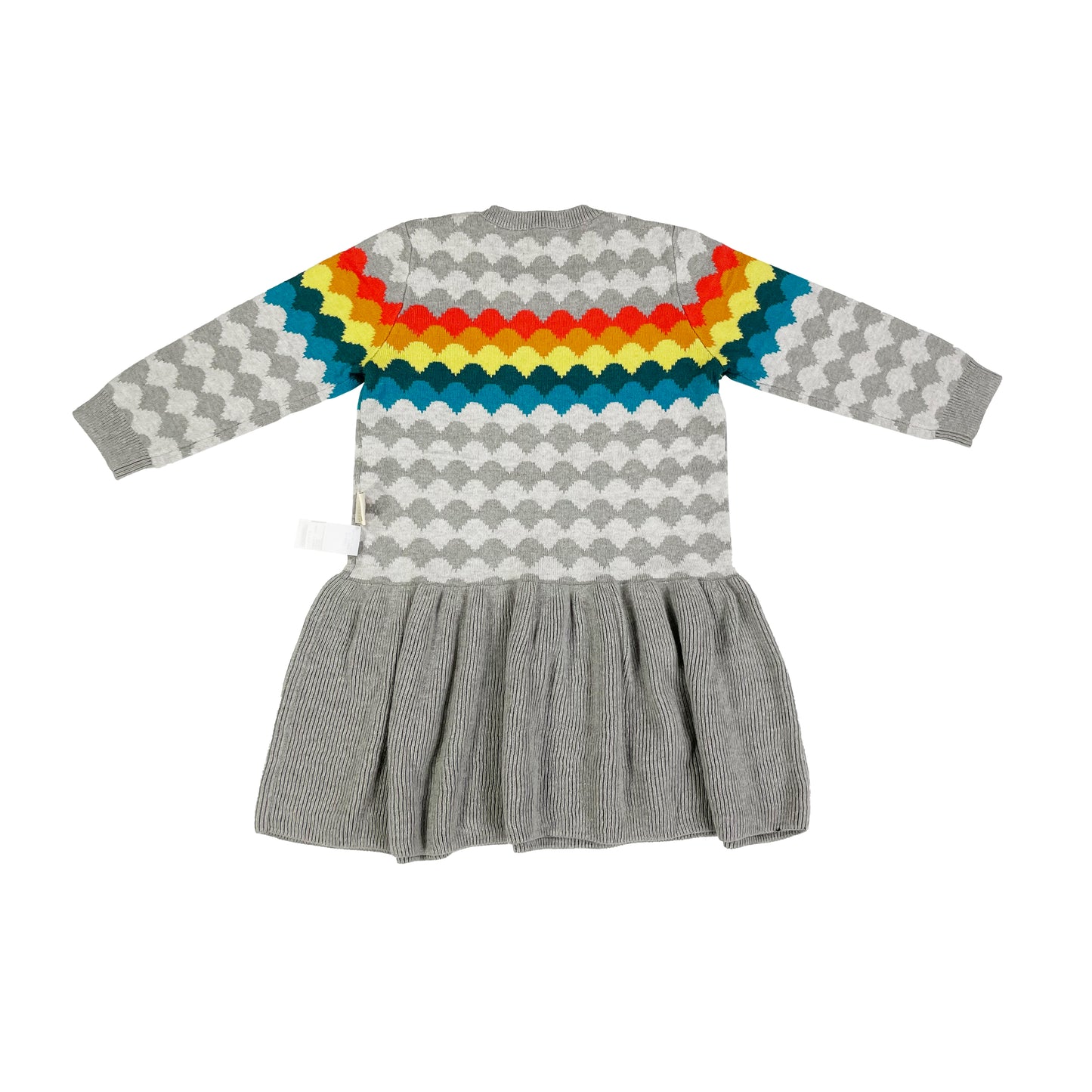 KIDS RAINBOW DOT LONG-SLEEVES DRESS