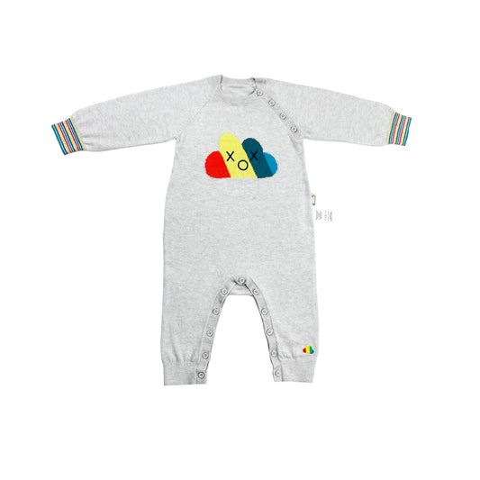 BABY RAINBOW CLOUD PULL OVER PLAYSUIT