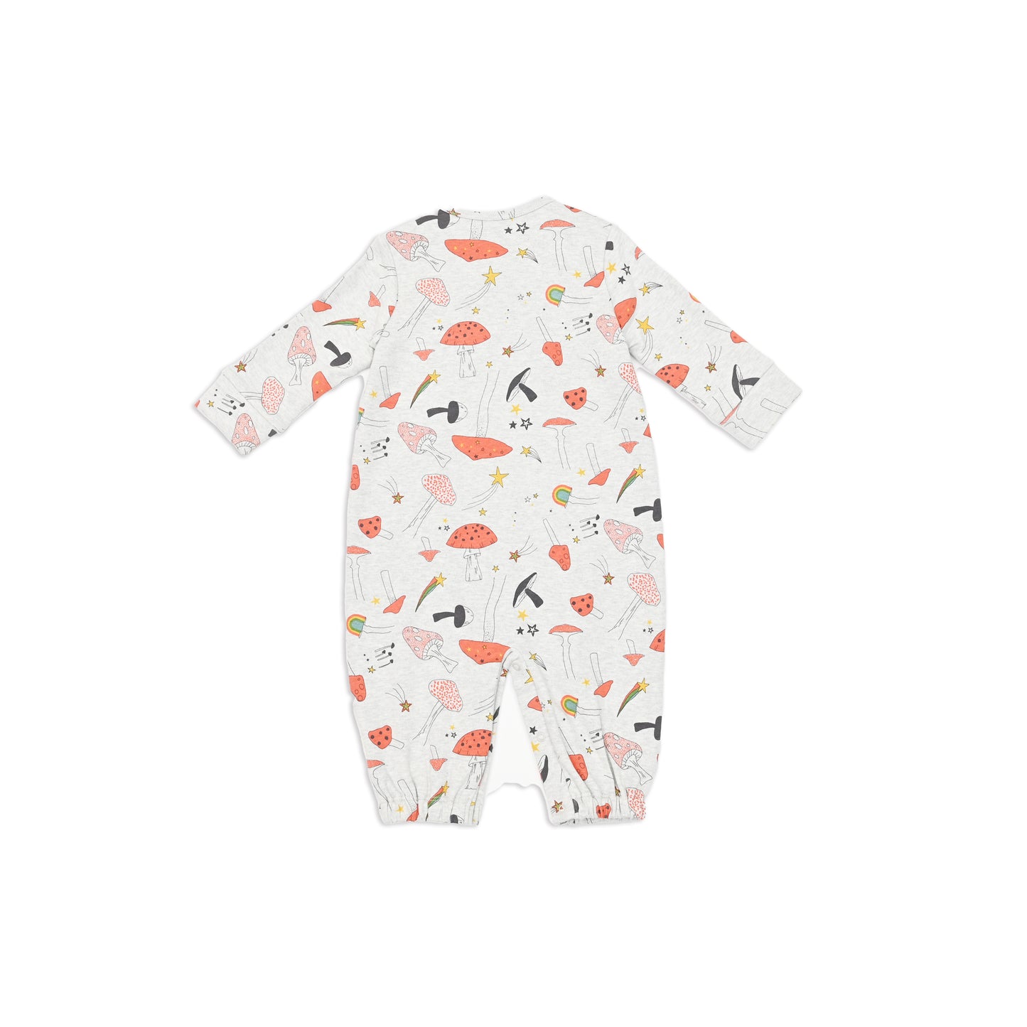 BABY MUSHROOM PRINT LONG-SLEEVES PLAYSUIT