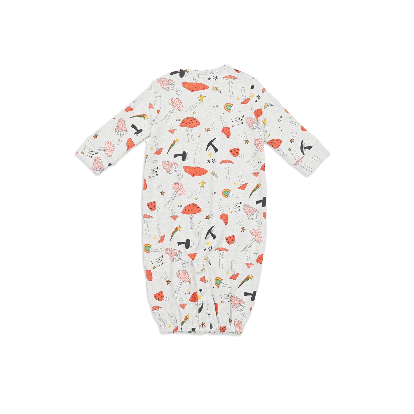 BABY MUSHROOM PRINT LONG-SLEEVES PLAYSUIT