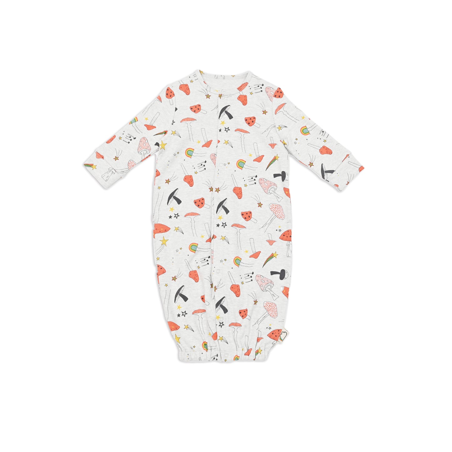 BABY MUSHROOM PRINT LONG-SLEEVES PLAYSUIT