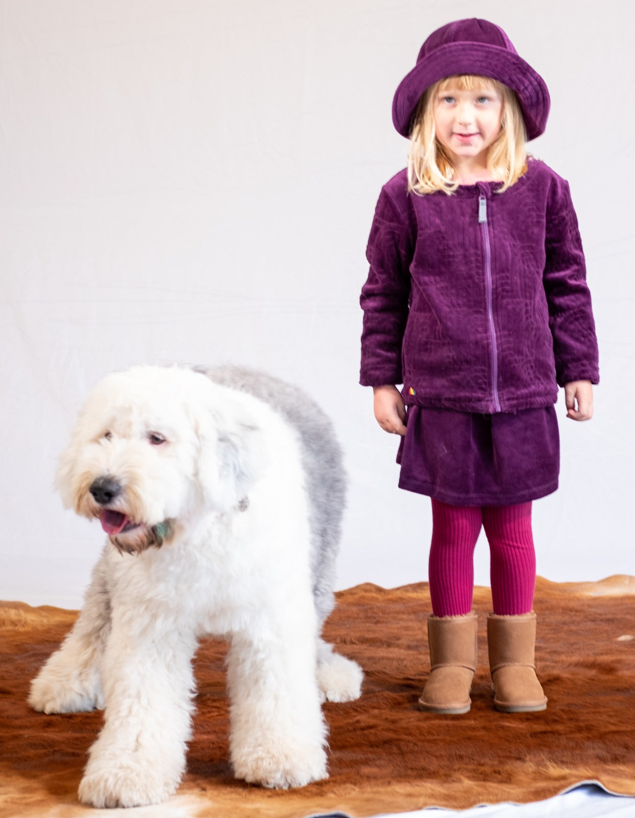 KIDS VELOUR BOW SKIRT