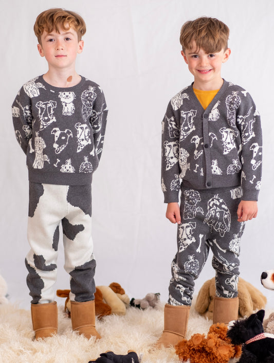 KIDS PETS PRINT LONG-SLEEVES JUMPER