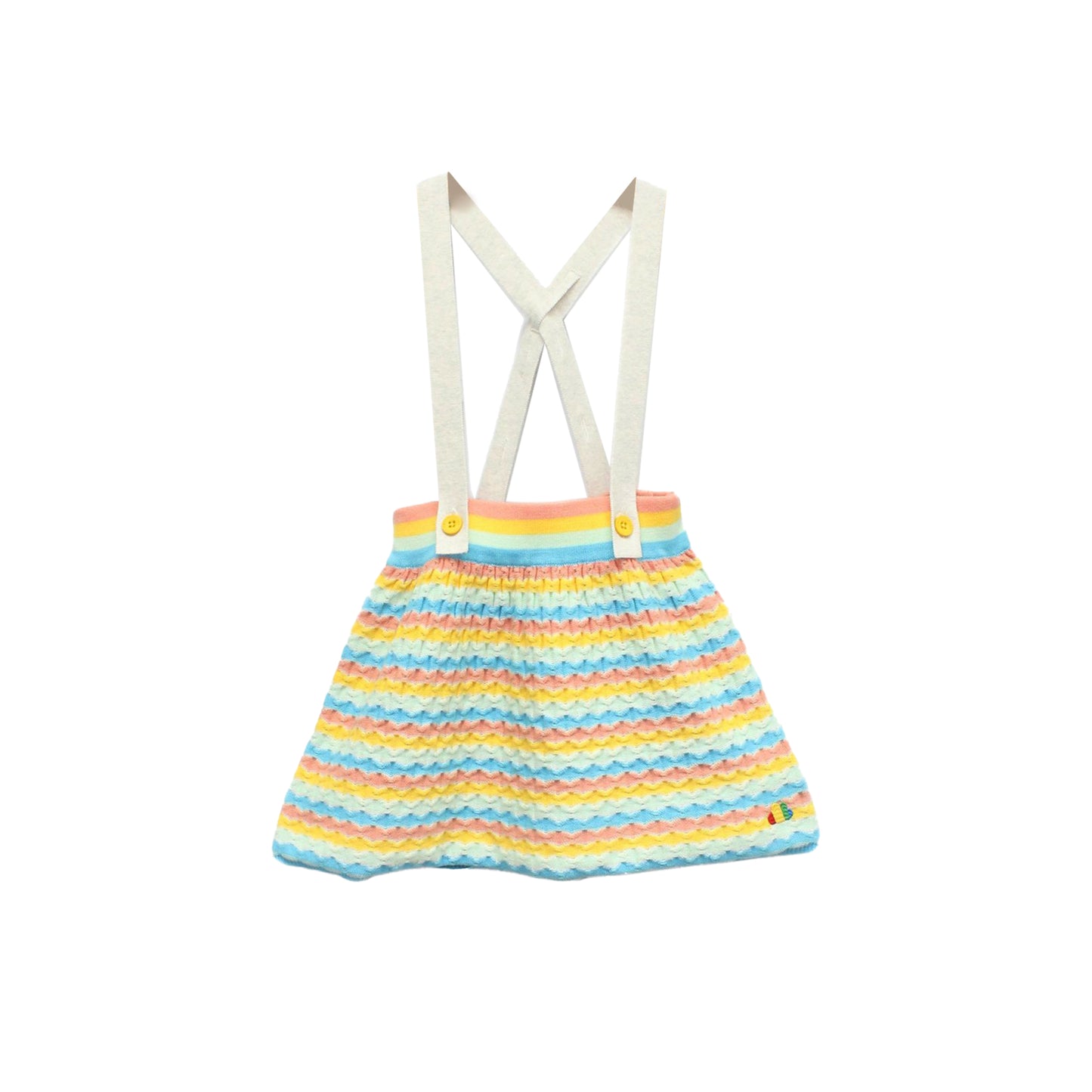 KIDS RAINBOW STRIPE SKIRT WITH BRACES