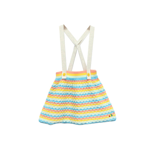 KIDS RAINBOW STRIPE SKIRT WITH BRACES