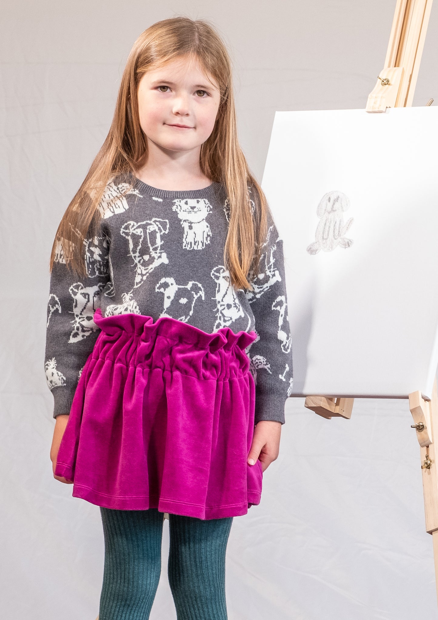 KIDS VELOUR SKIRT