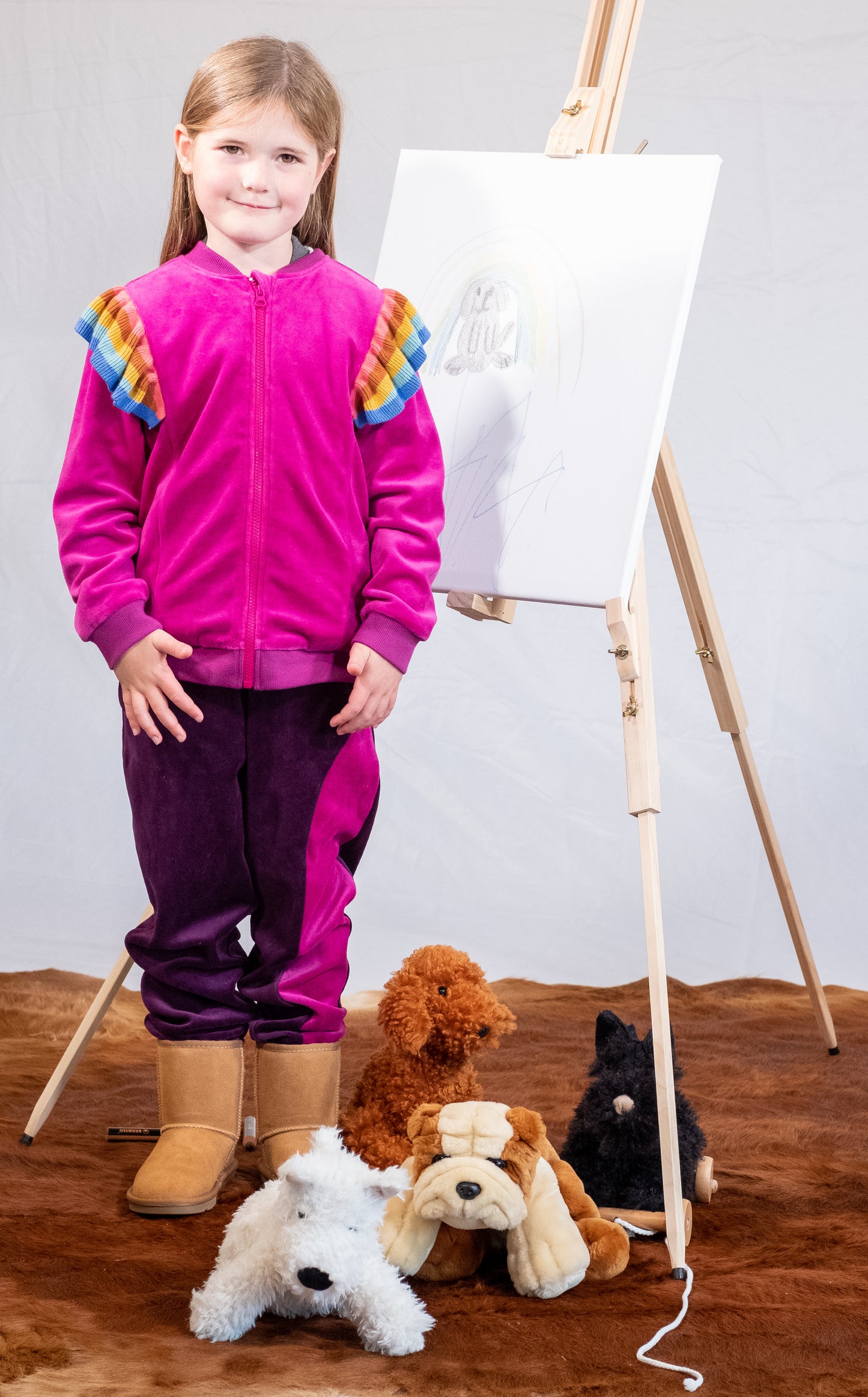 KIDS VELOUR 2 TONE SPORTS PANTS