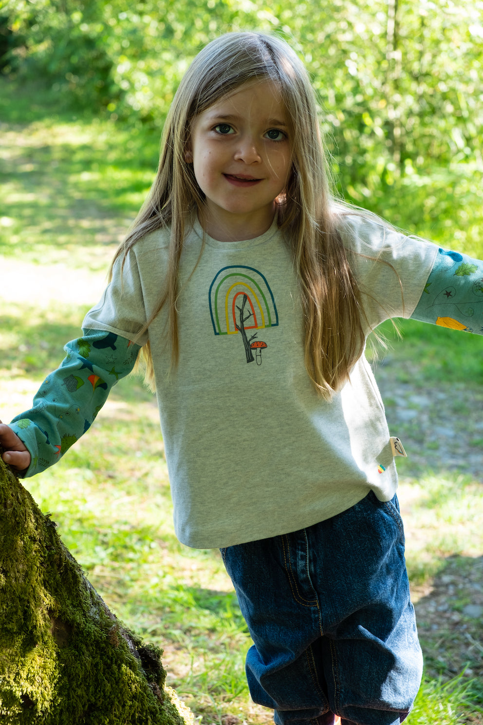 KIDS RAINBOW TREE LONG-SLEEVES T-SHIRT