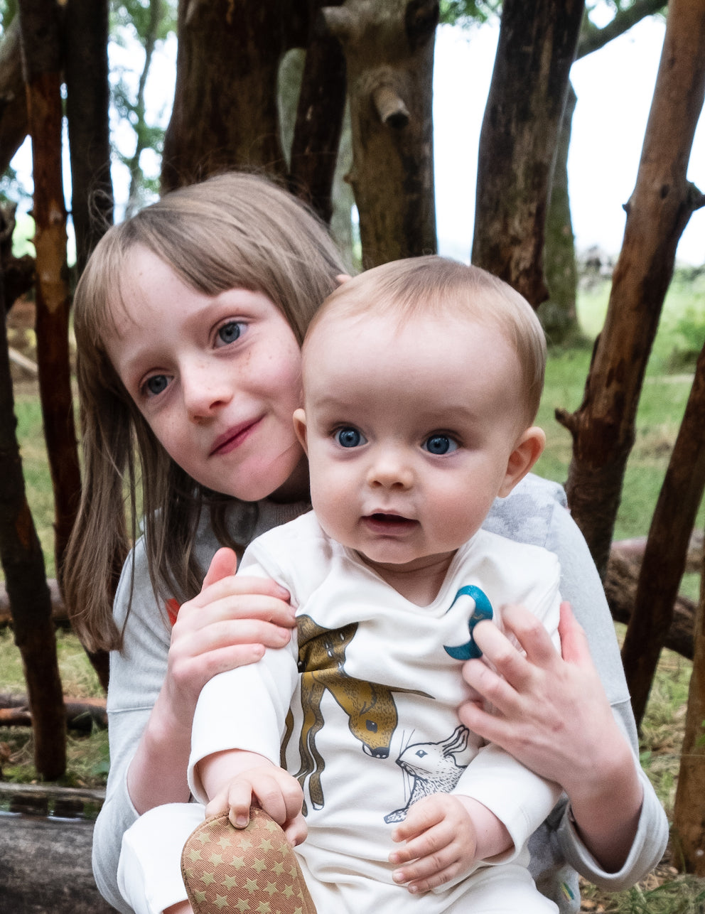 BABY DEER+RABBIT LONG-SLEEVES PLAYSUIT