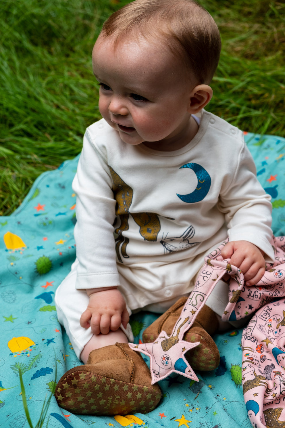 BABY DEER+RABBIT LONG-SLEEVES PLAYSUIT