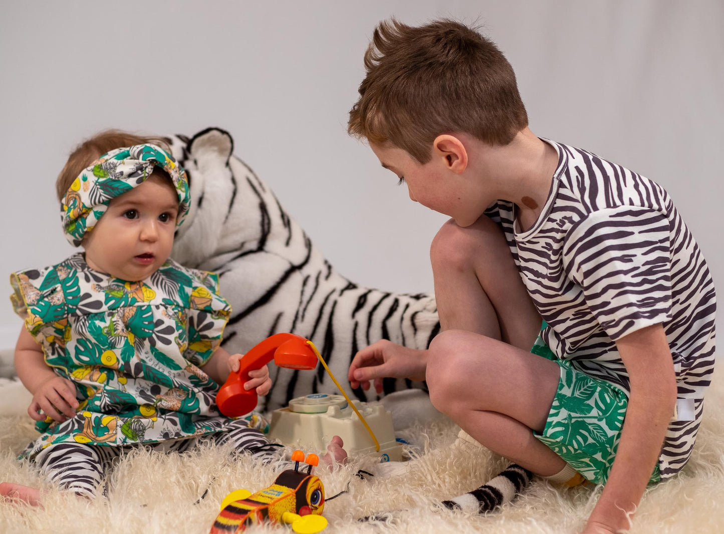 KIDS LET'S EXPLORE ZEBRA PRINT T-SHIRT