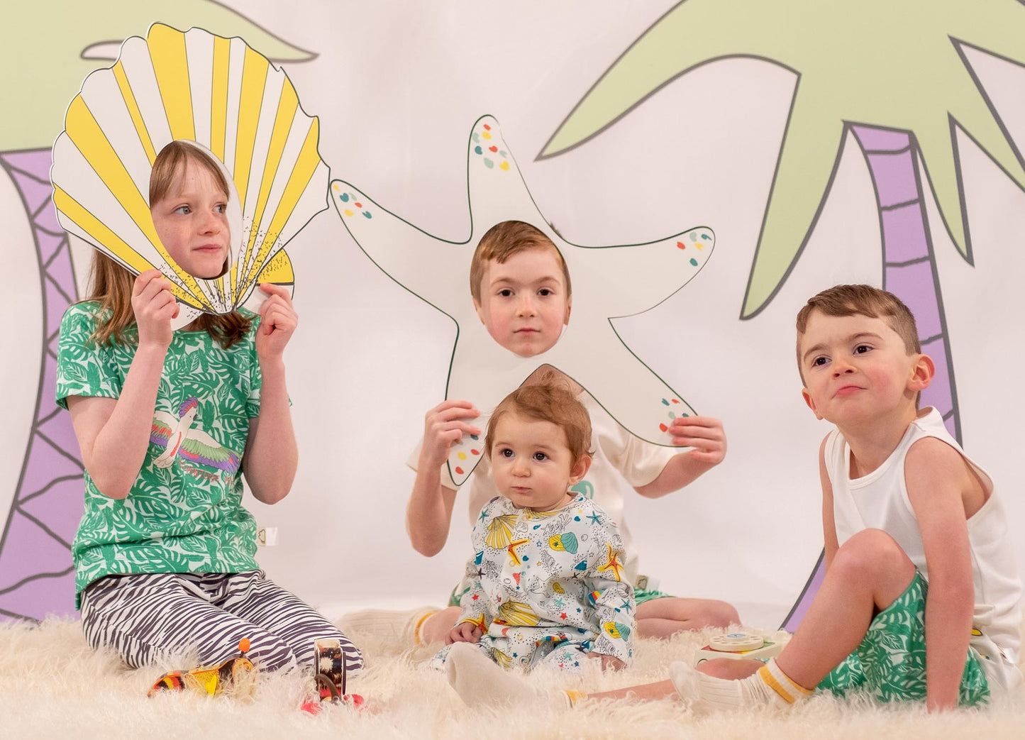 KIDS PARROT JUNGLE PRINT T-SHIRT