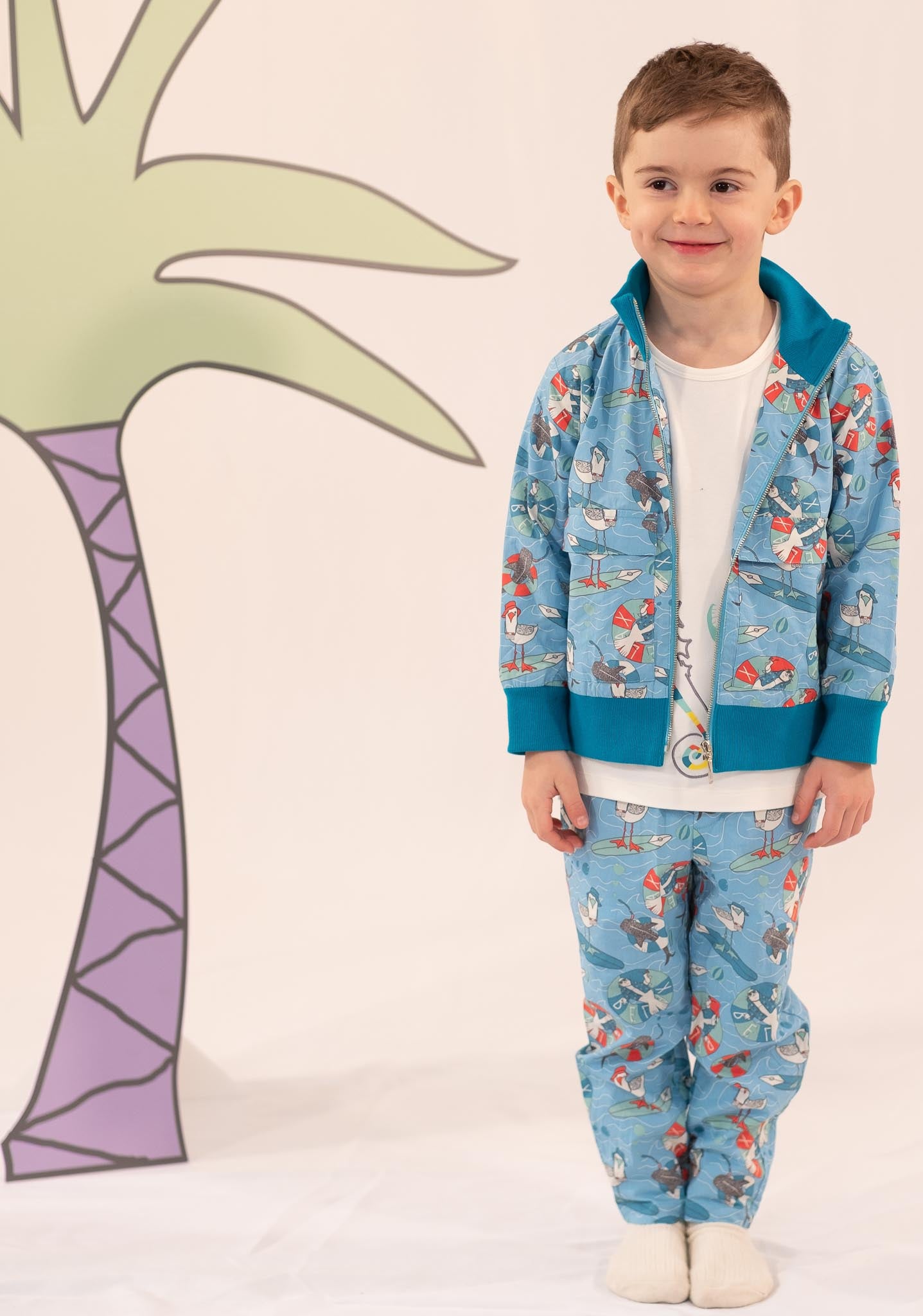 KIDS SEAL PRINT JOGGERS