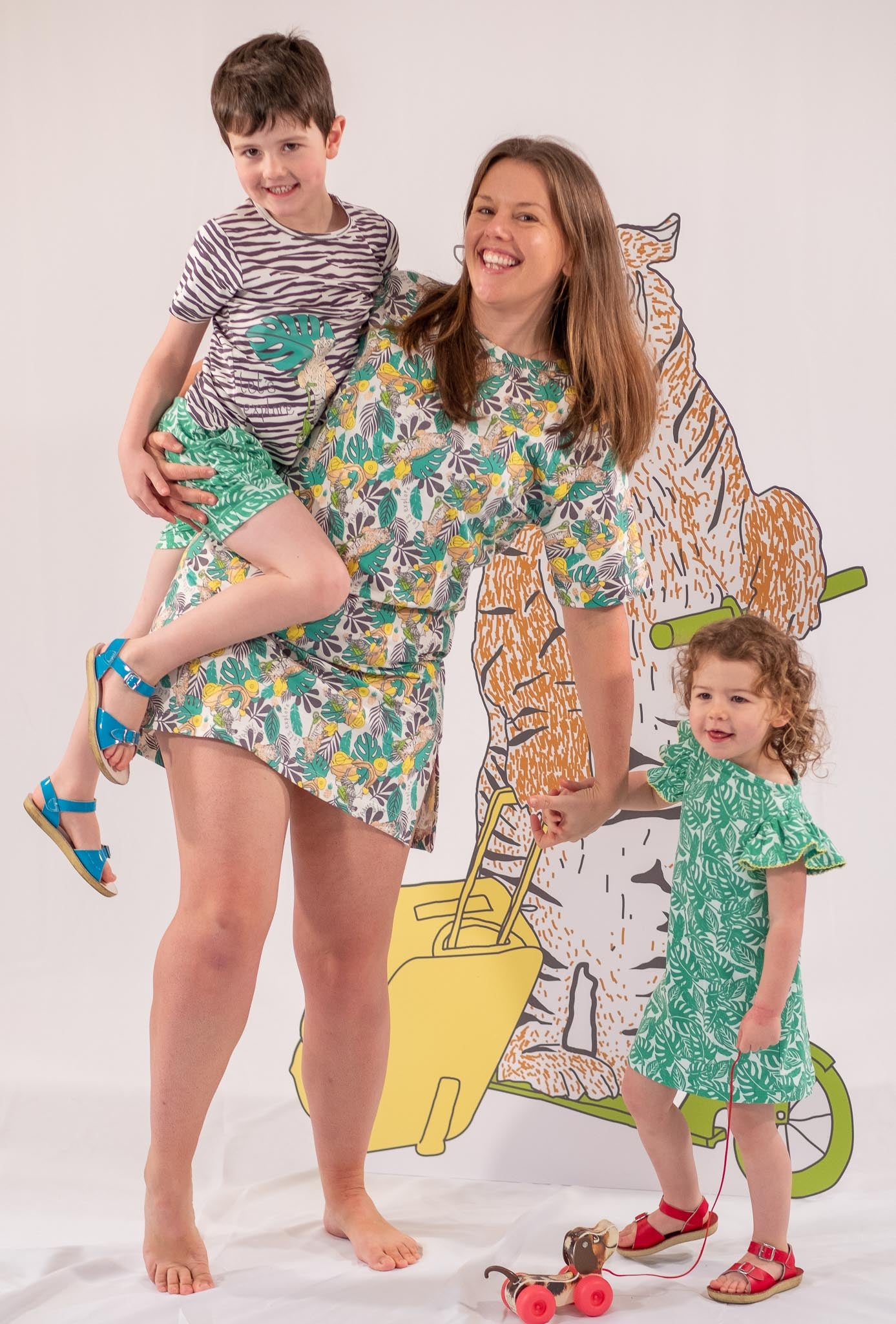 WOMEN'S JUNGLE PRINT T-SHIRT DRESS