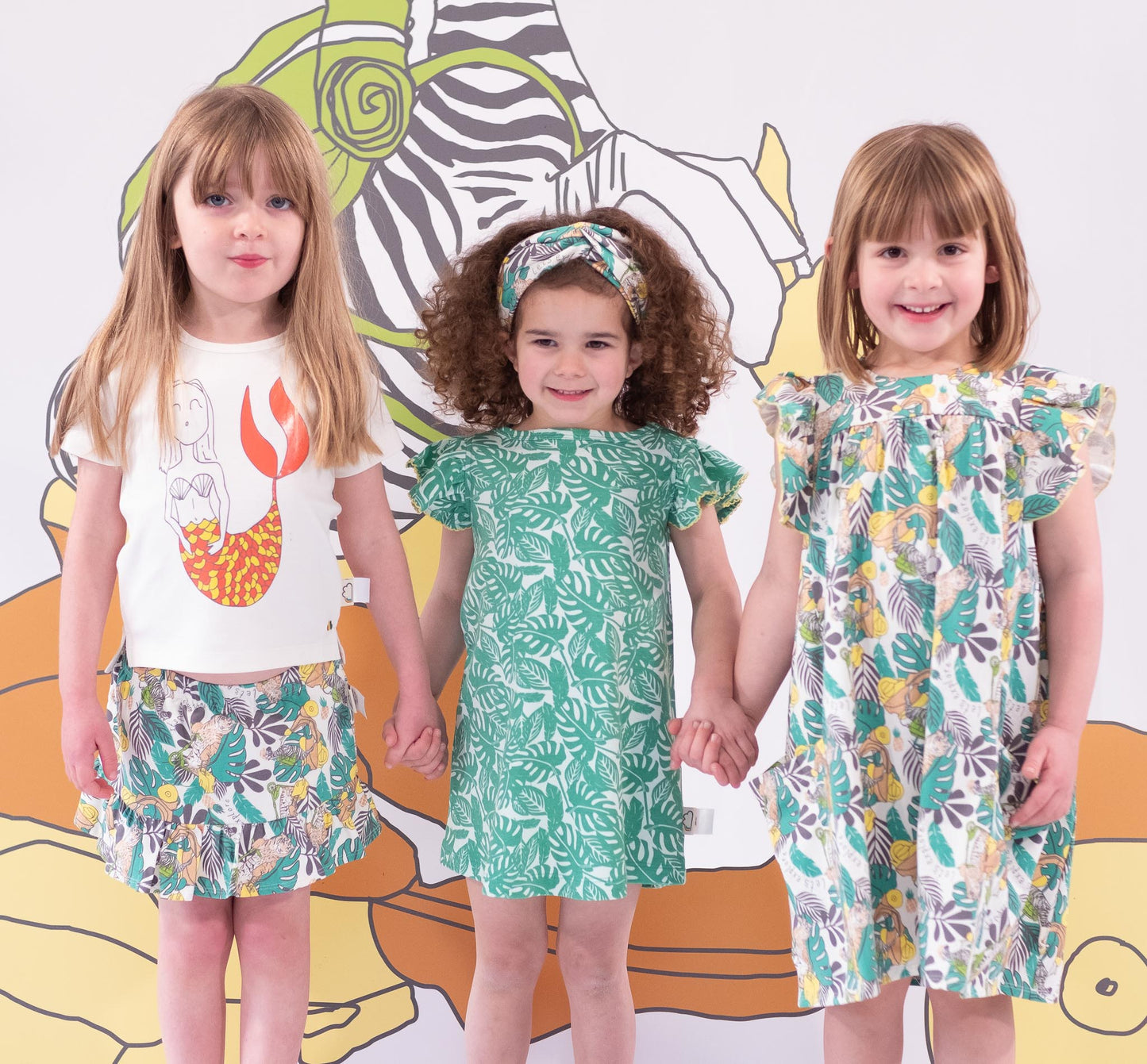 KIDS JUNGLE PRINT FRILL HEM SKORT