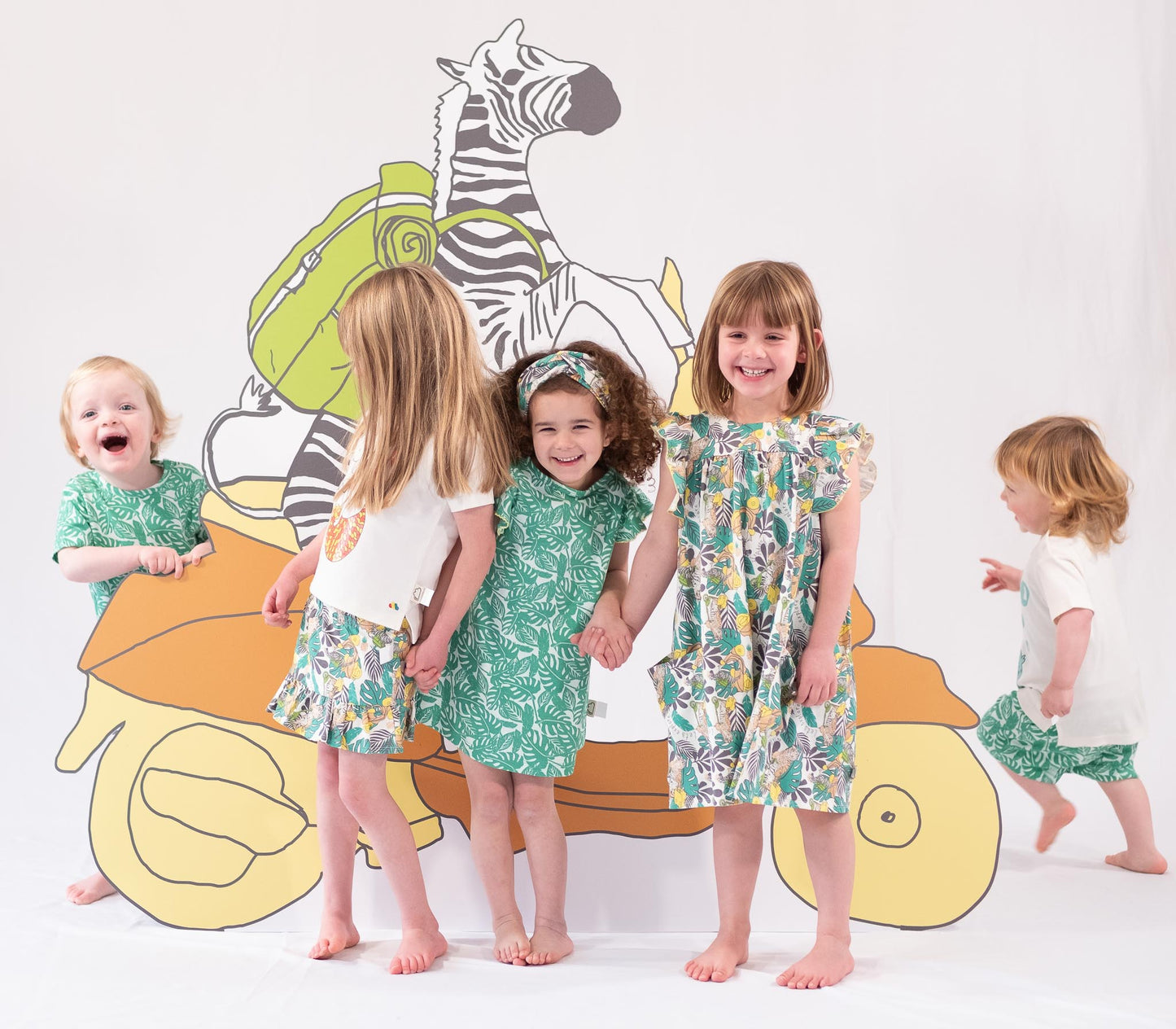 KIDS JUNGLE LEAF PRINT T-SHIRT