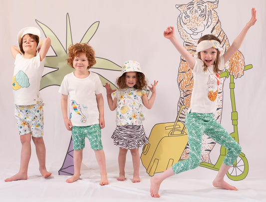 BABY/KIDS SEAHORSE PRINT CYCLE SHORTS
