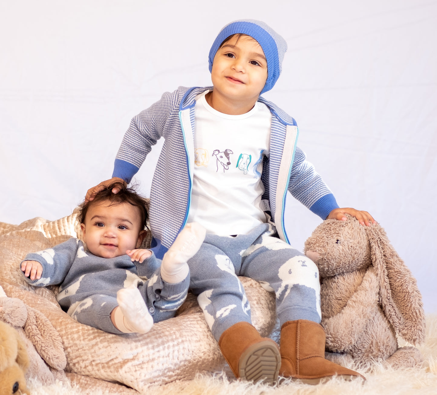 BABY/KIDS RAINBOW DOG PRINT LONG-SLEEVES TOP