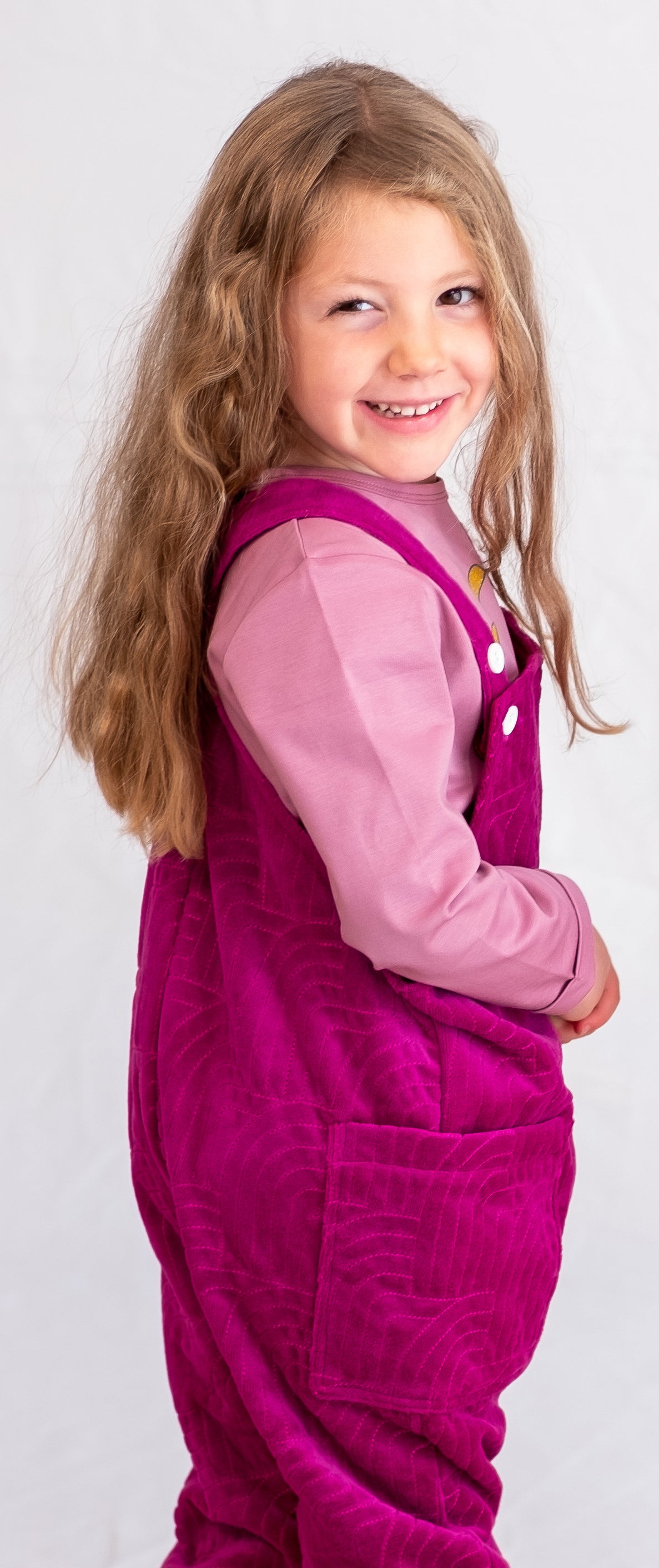 BABY VELOUR RAINBOW EMBROIDERED JUMPSUIT