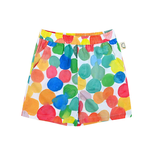 KIDS RAINBOW SPOT PRINT SHORTS