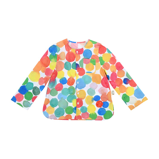 BABY/KIDS RAINBOW SPOT PRINT ROUND NECK SHIRT