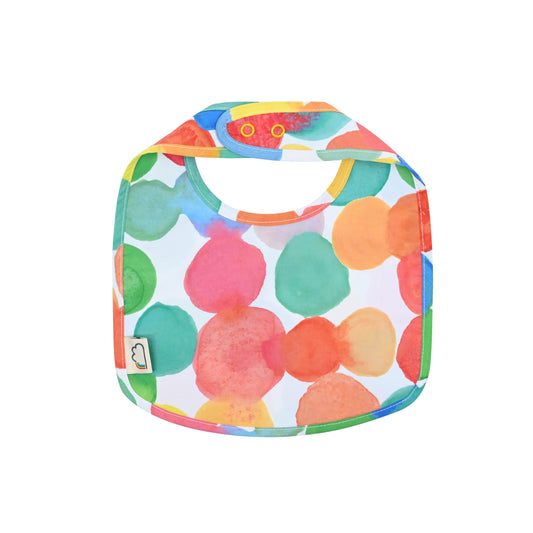 BABY RAINBOW SPOT PRINT BIB