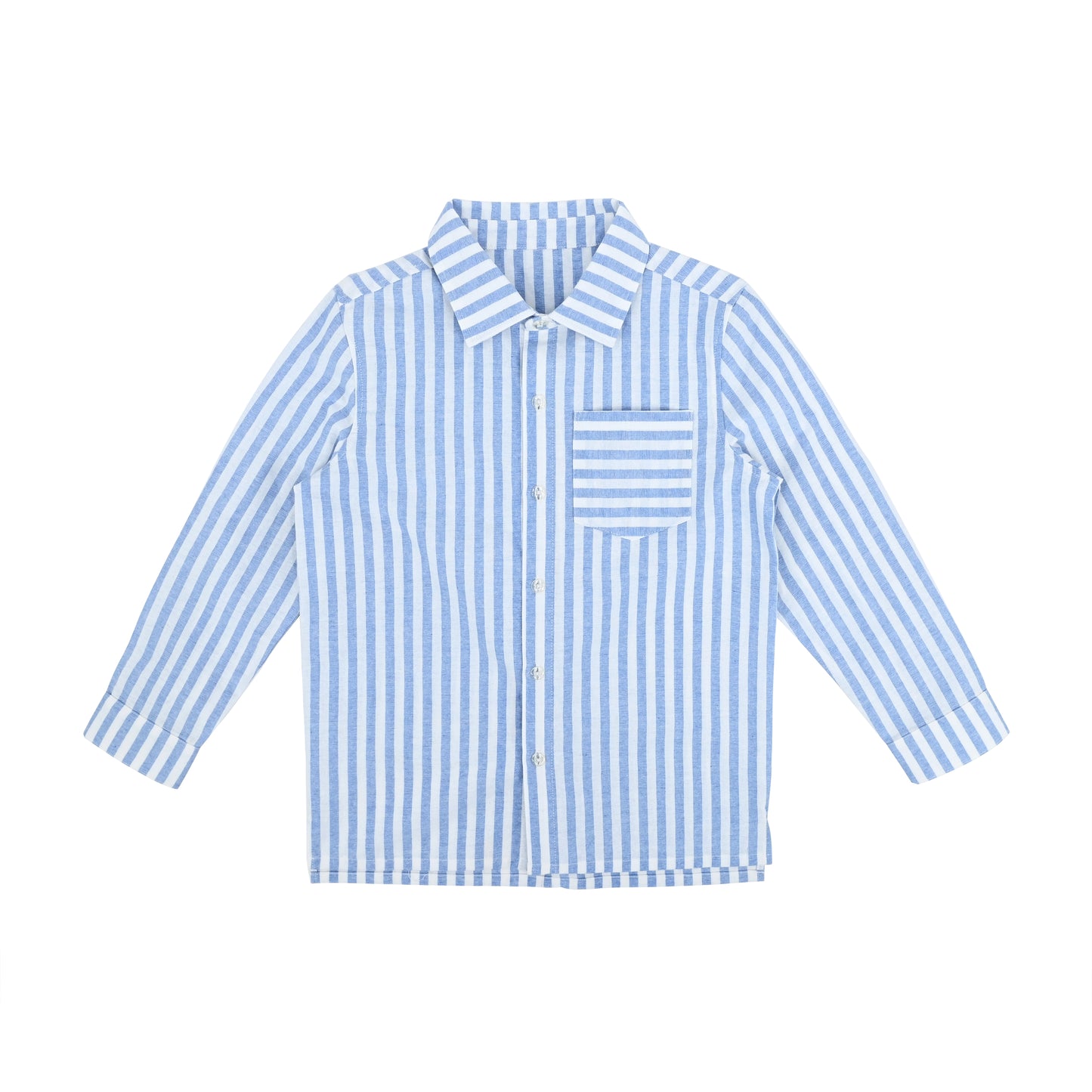 KIDS BLUE STRIPE LONG SLEEVE SHIRT