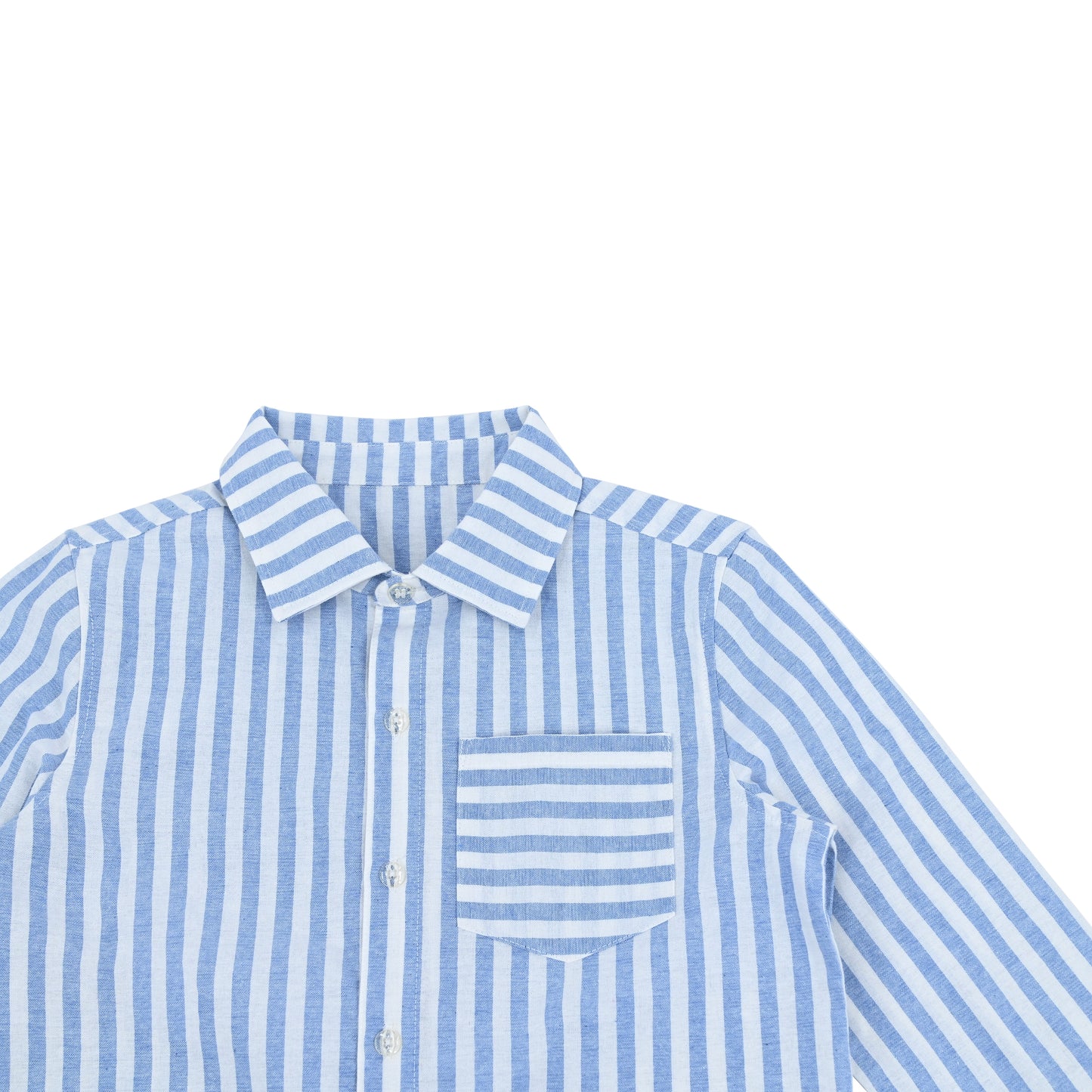 KIDS BLUE STRIPE LONG SLEEVE SHIRT