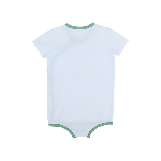 BABY RAINBOW CLOUD PRINT SIDE BUTTON SHORT SLEEVE BODYSUIT