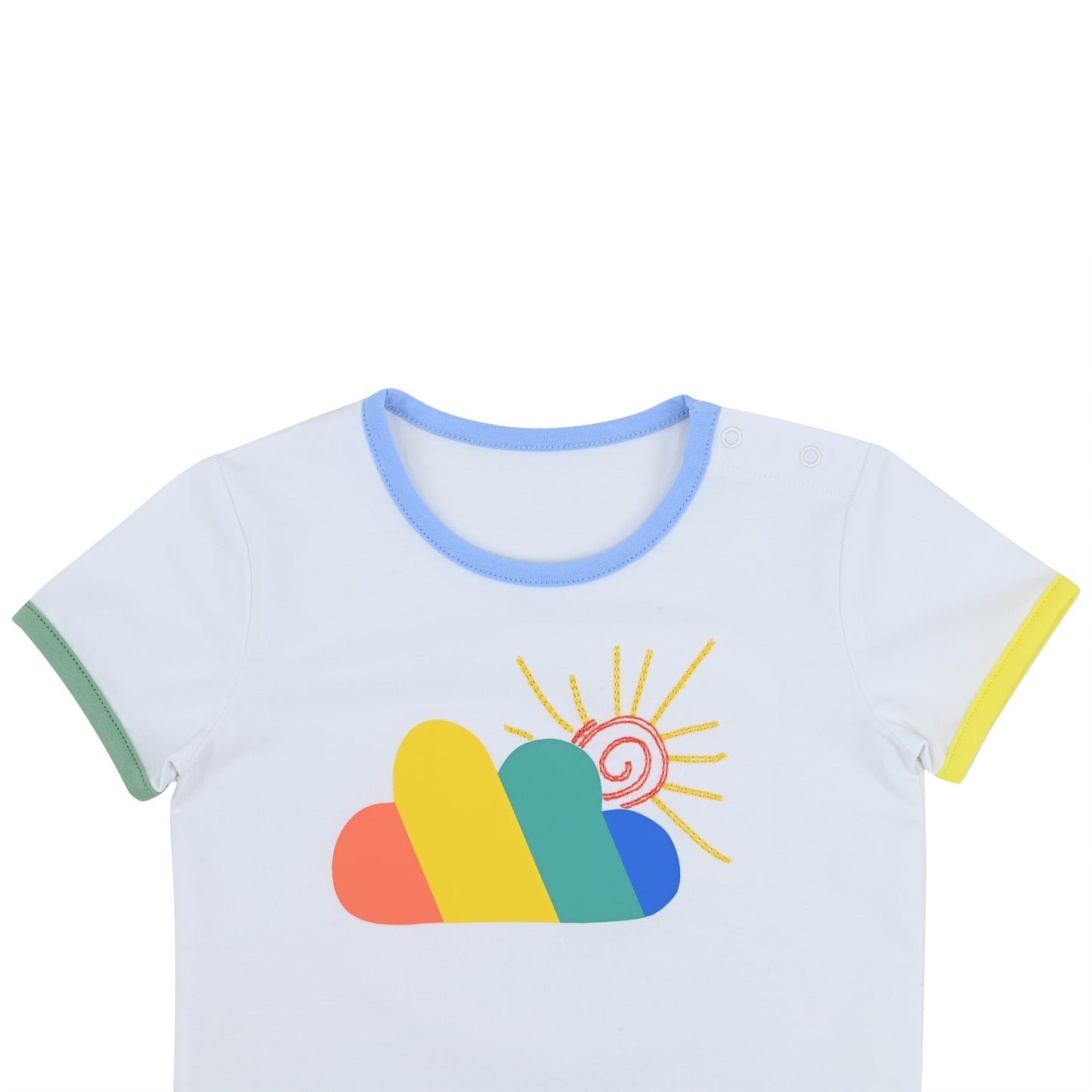 KIDS RAINBOW CLOUD PRINT SHORT SLEEVE T-SHIRT