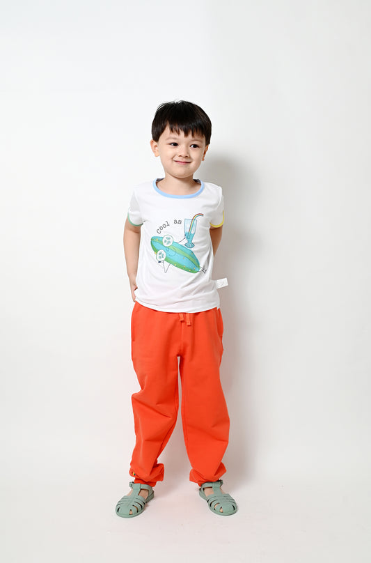 KIDS CUCUMBER PRINT SHORT SLEEVE T-SHIRT