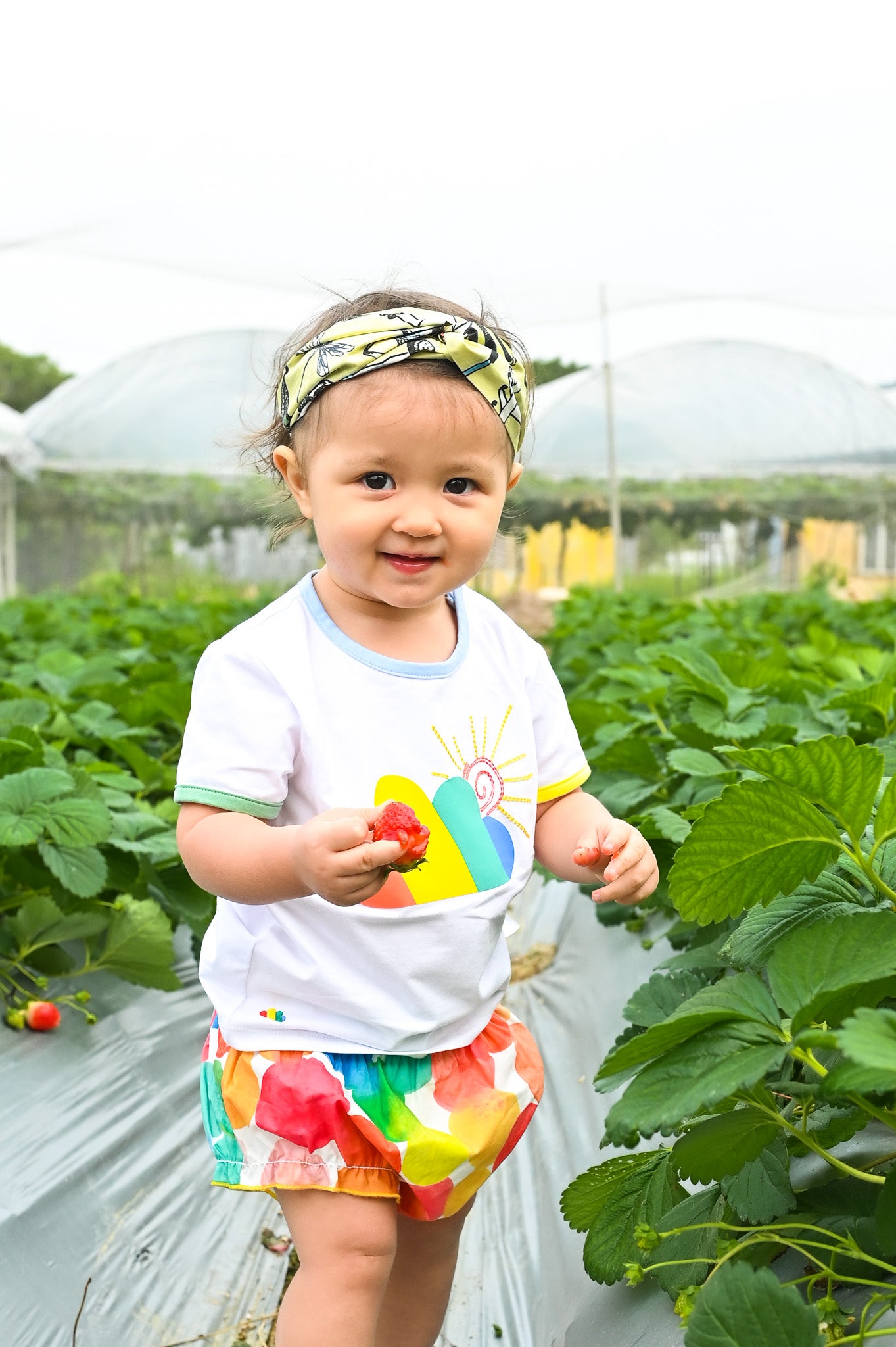 BABY RAINBOW SPOT PRINT BLOOMERS