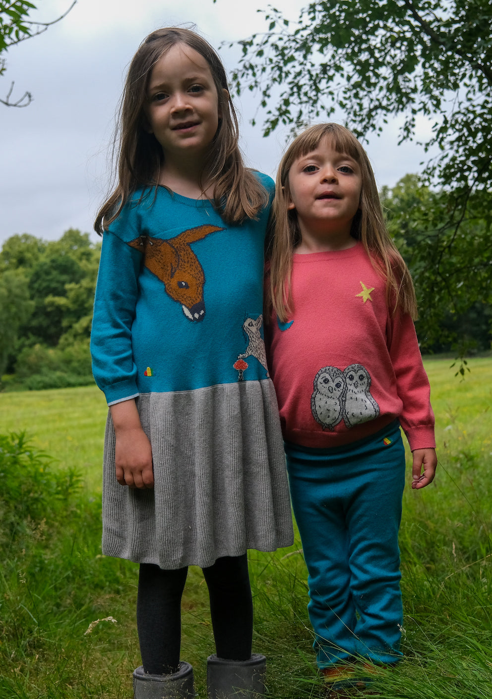 KIDS OWL PRINT LONG-SLEEVES SWEATER