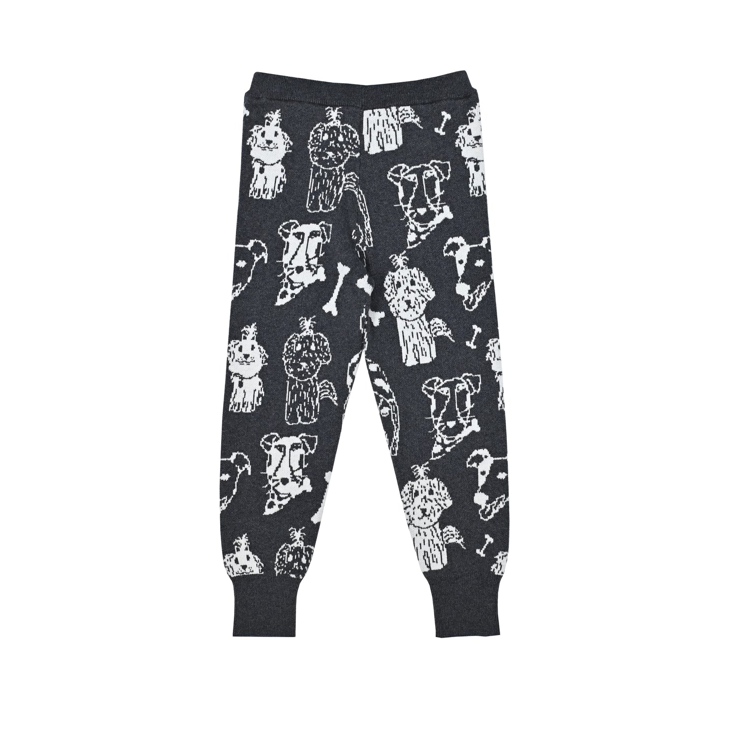 KIDS PETS PRINT KNITTED PANTS