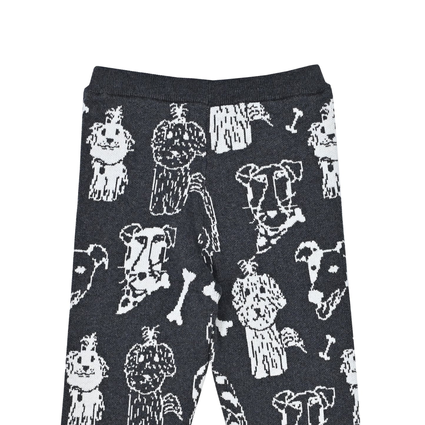 KIDS PETS PRINT KNITTED PANTS