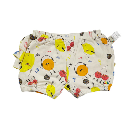 KIDS FRUIT DISCO PRINT RUFFLE ROMPER SHORTS