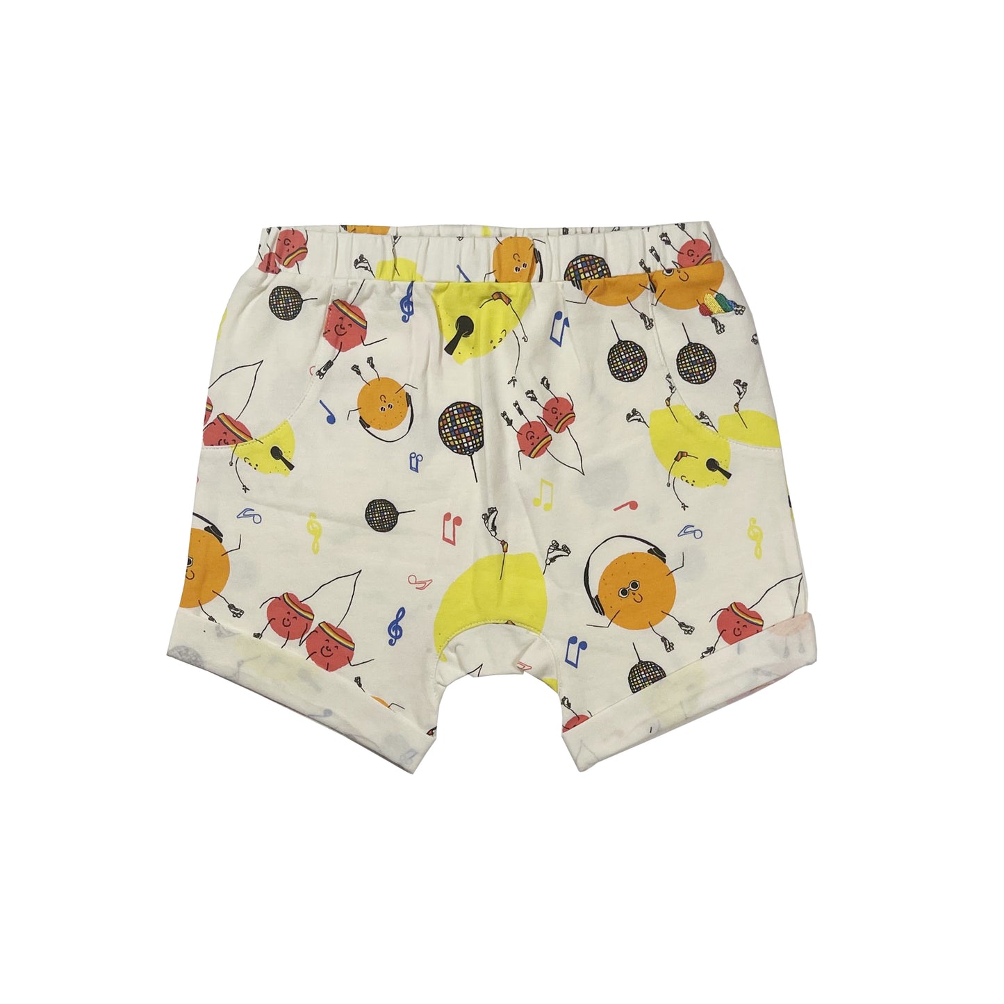 BABY FRUIT DISCO ELASTICATED WAIST SHORTS