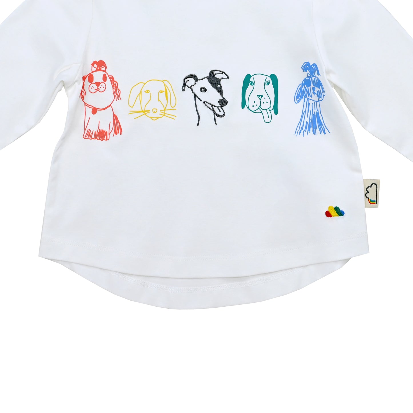 BABY/KIDS RAINBOW DOG PRINT LONG-SLEEVES TOP