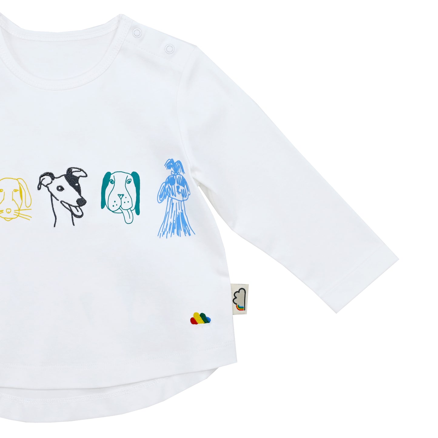 BABY/KIDS RAINBOW DOG PRINT LONG-SLEEVES TOP