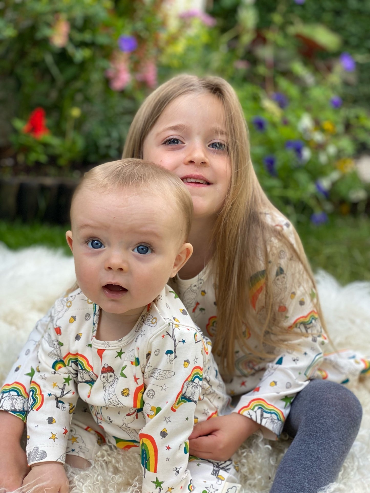 BABY OWL PRINT PULL OVER LONG-SLEEVES PLAYSUIT