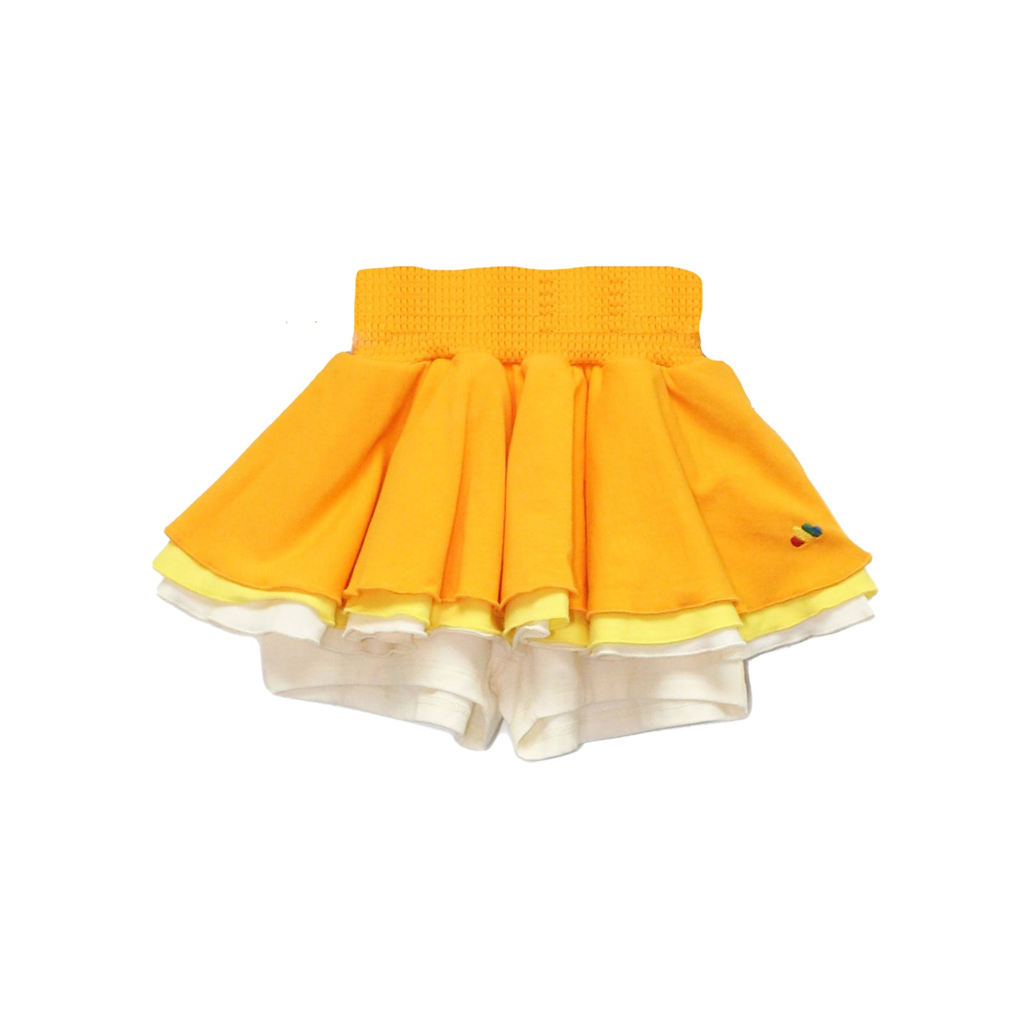 BABY ORANGE FRILL HEM SKORT