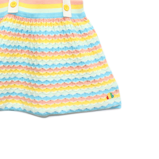 KIDS RAINBOW STRIPE SKIRT WITH BRACES