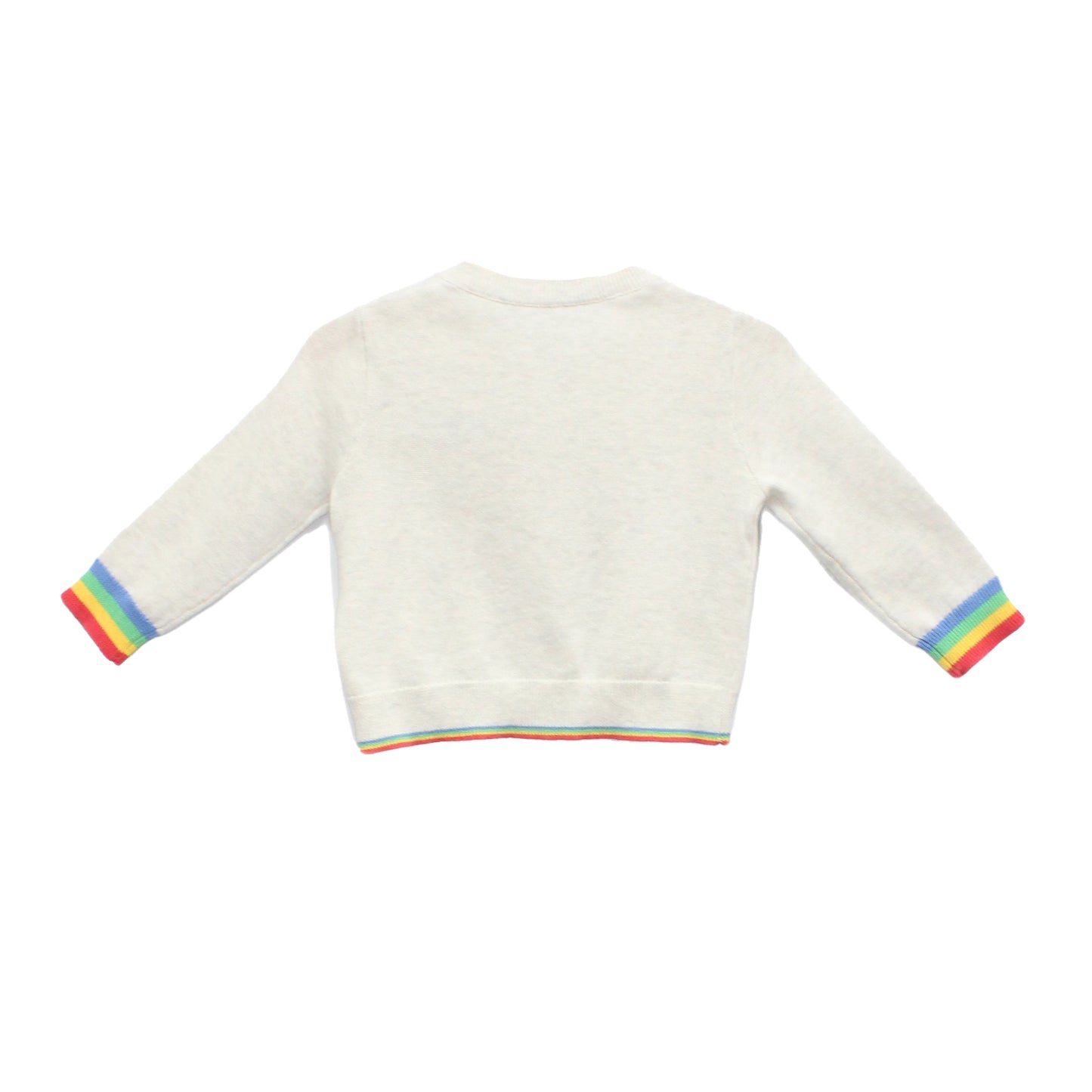KIDS RAINBOW BUTTON LONG-SLEEVES CARDIGAN