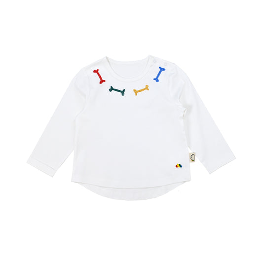 BABY/KDIS BONE PRINT LONG-SLEEVES TOP